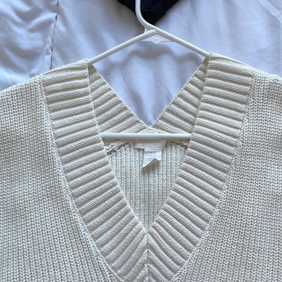 H&M Cream Sleeveless Long Sweater Vest - Picture 2 of 7